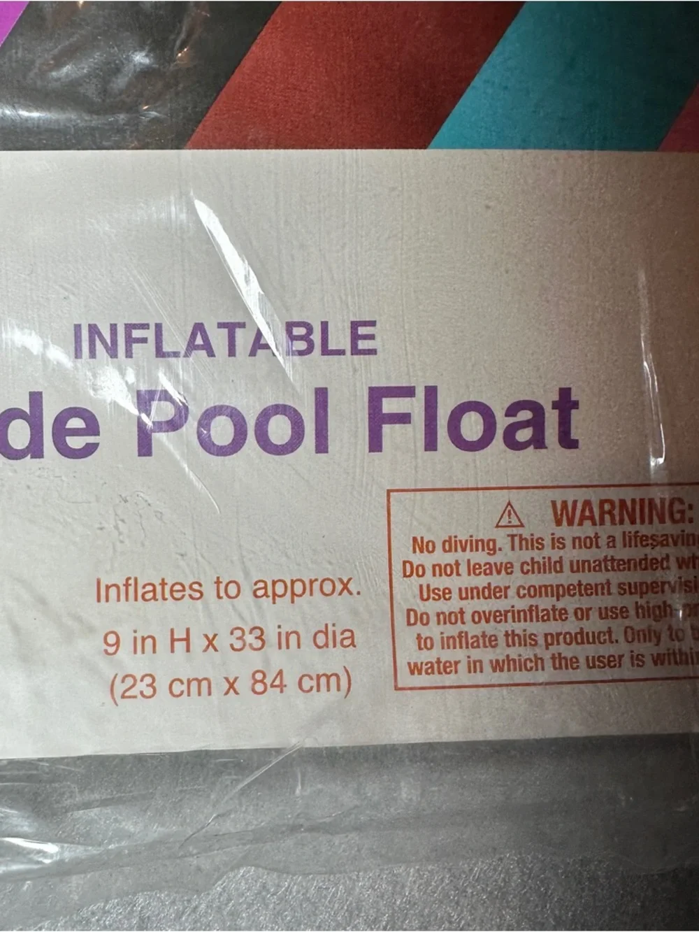 PRIDE Inflatable Pool Float‎ 33” Rainbow Love Is Love LGBTQ+ Summer New